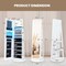 Costway 360° Swivel Jewelry Cabinet Organizer 3-Color LED Mirror with Built-in Lights Coffee/White/Black/Brown